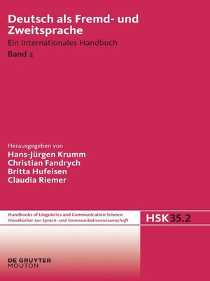 cover image of Deutsch als Fremd- und Zweitsprache. 2. Halbband